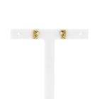 Image 1 of Gold stud earrings with zirconia