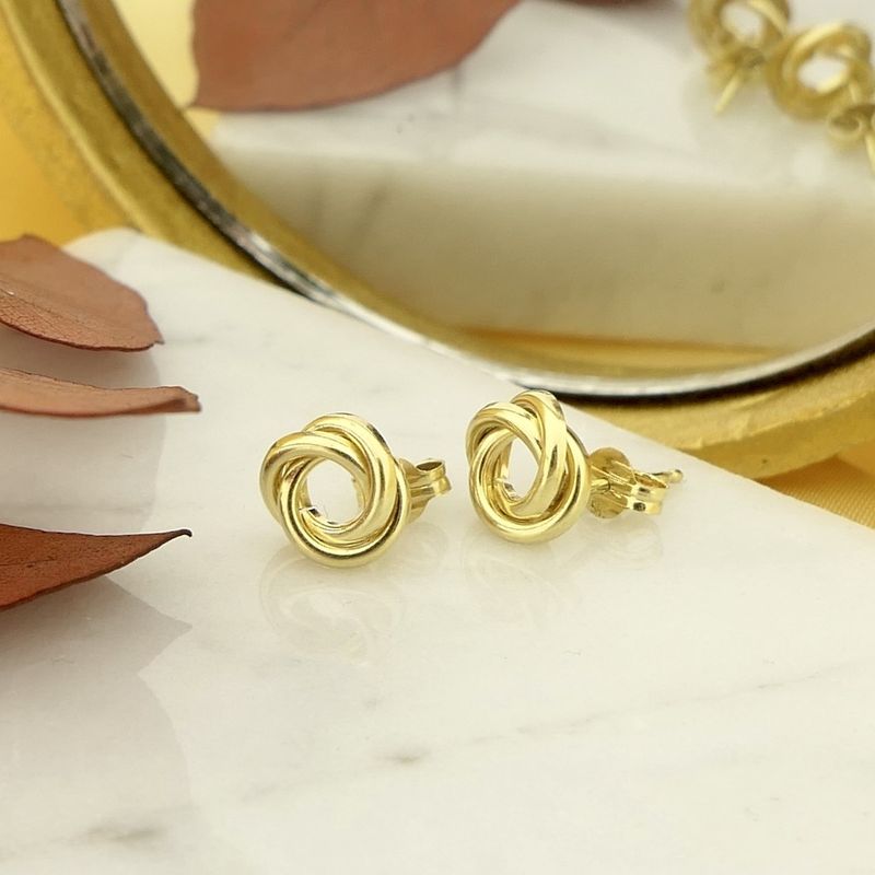 Image 2 of Golden fantasy stud earrings