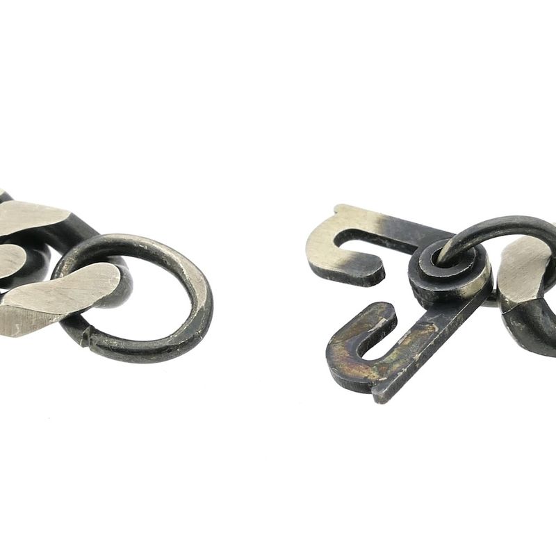 Image 5 of Silver robust gourmet link bracelet with engraving plate | 22 cm