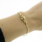 Image 10 of Vintage gold fantasy link bracelet 0.005 ct. | 19 cm