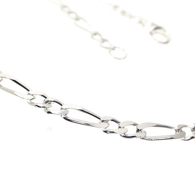 Image 2 of Silver chain; figaro link | 59 cm