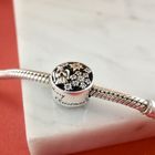 Image 2 of Pandora charm; Silver with gold; Merry Christmas