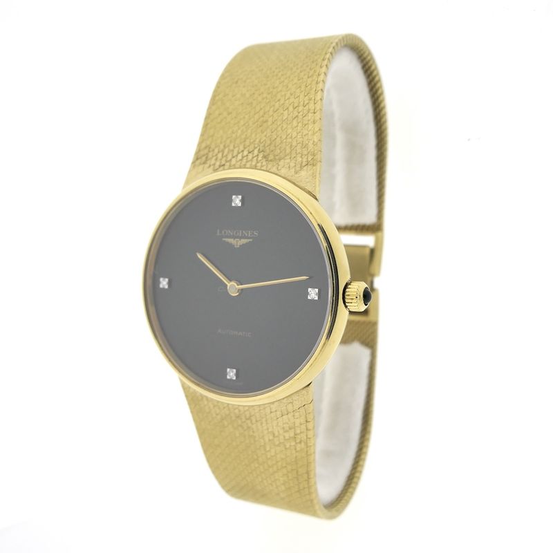 Image 2 of Longines Wittnauer Classic 'Onyx & Diamonds'; 18k gold watch