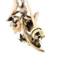 Image 6 of Vintage gold flower brooch with pearl