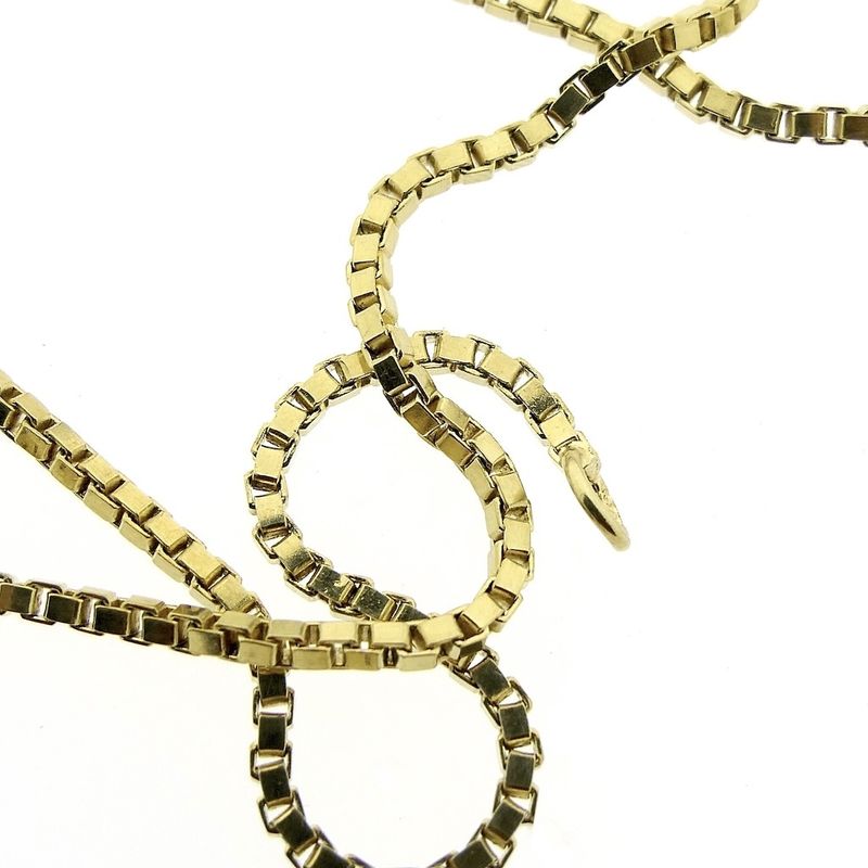 Image 5 of Gold long Venetian link chain