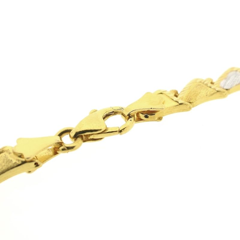 Image 5 of 22 carat bicolor gold fantasy link necklace