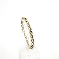 Two-tone gold Bismarck link bracelet | 19.5 cm