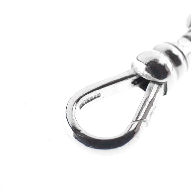 Image 5 of Long silver watch chain; Chatelaine (for a pocket watch) | 43.5 cm