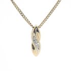 Image 3 of 8 carat bicolor pendant with diamonds; 0.095 ct.