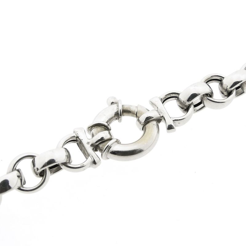 Image 4 of White gold jasseron link necklace