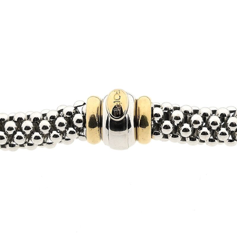 Image 3 of Fope bicolor gold mesh link necklace