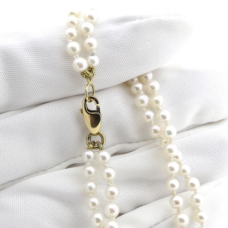 Image 5 of 18 ct. Gold pearl bracelet | 15.5 cm
