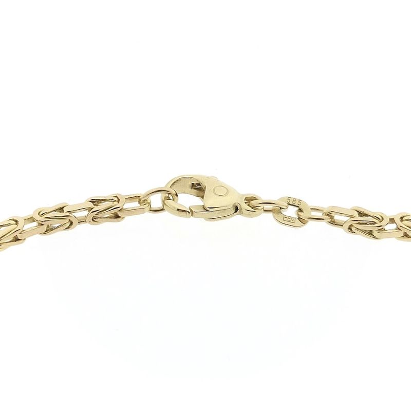 Image 4 of Gold square king's link bracelet | 21.5 cm