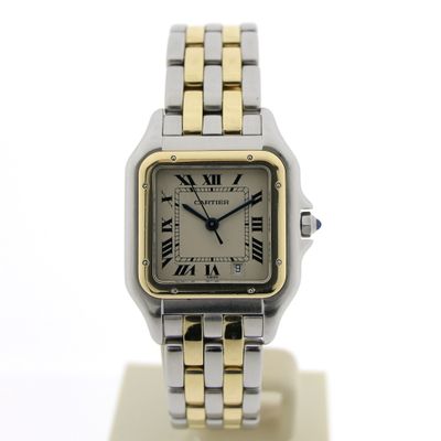 Image 1 of Cartier Panthère '2 Row'; Midsize gold/steel women's watch