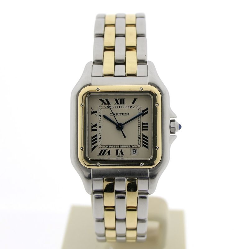 Image 1 of Cartier Panthère '2 Row'; Midsize gold/steel women's watch