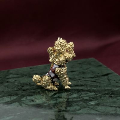 Image 2 of Gold brooch; Poodle