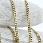 Image 5 of 8-karat flat gourmet link chain | 60 cm