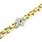 Image 3 of Gold Bismarck link necklace with diamonds; 0.15 ct.