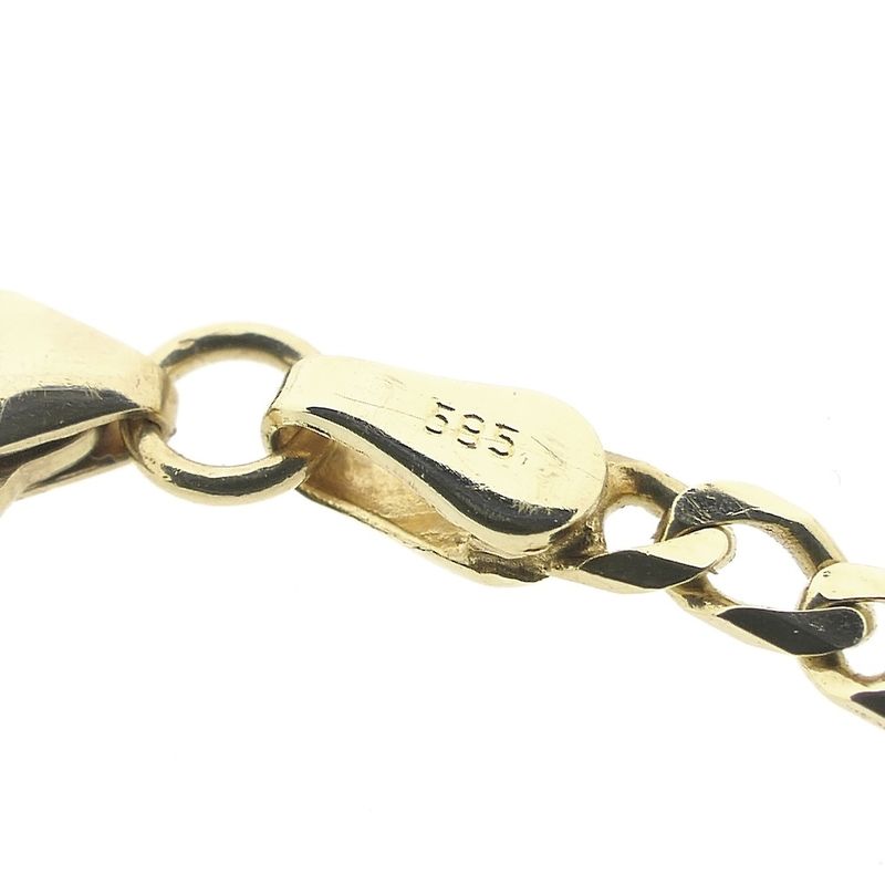 Image 4 of Two-tone gold Figaro link chain