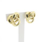 Image 3 of Vintage two-tone gold clip-on earrings as a knot