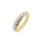Image 1 of 18-karat two-tone gold ring with 0.42 ct. diamond