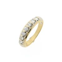 18-karat two-tone gold ring with 0.42 ct. diamond