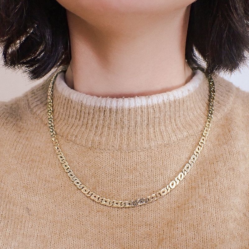 Image 3 of Tricolor gold men's necklace.