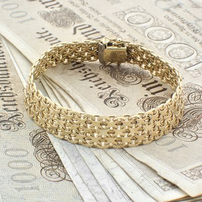 Image 2 of Vintage gold wide bracelet | 19.5 cm