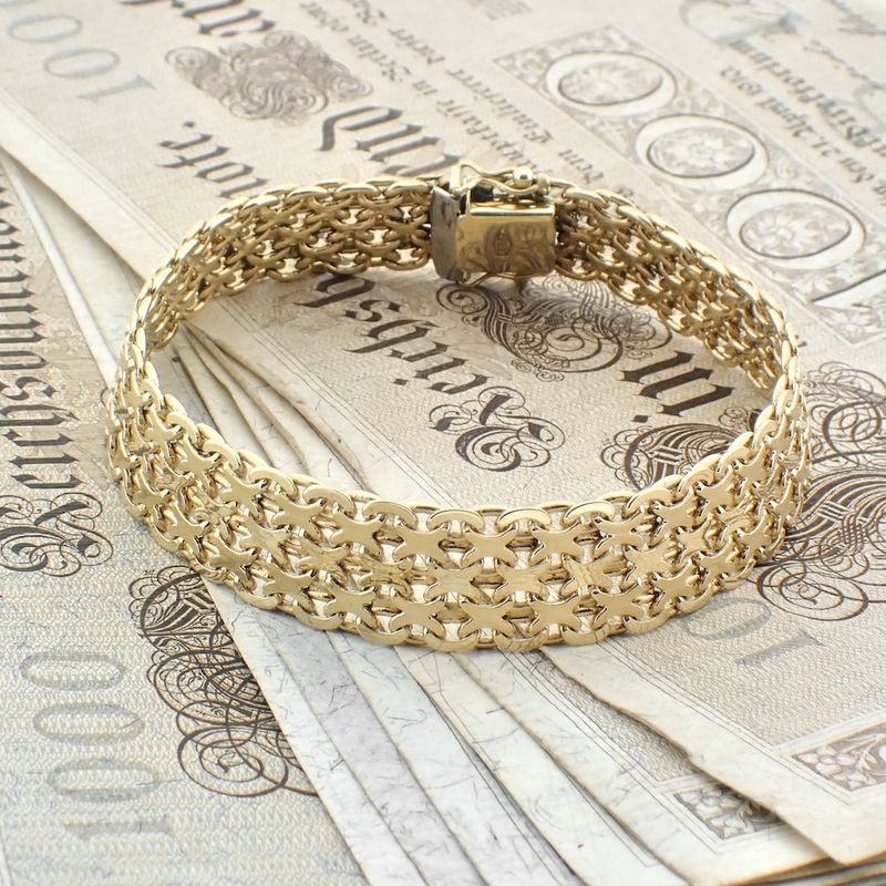 Image 2 of Vintage gold wide bracelet | 19.5 cm