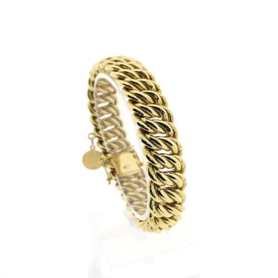 Image 1 of Gold French gourmet link bracelet