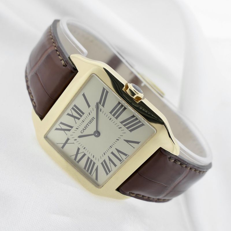 Image 20 of Cartier Santos Dumont; 18k gold watch