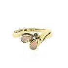 Image 3 of Gold ring with white opal and zirconia