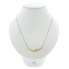 Image 1 of Gold necklace with a fixed pendant and diamond; 0.005 ct. | 42 cm