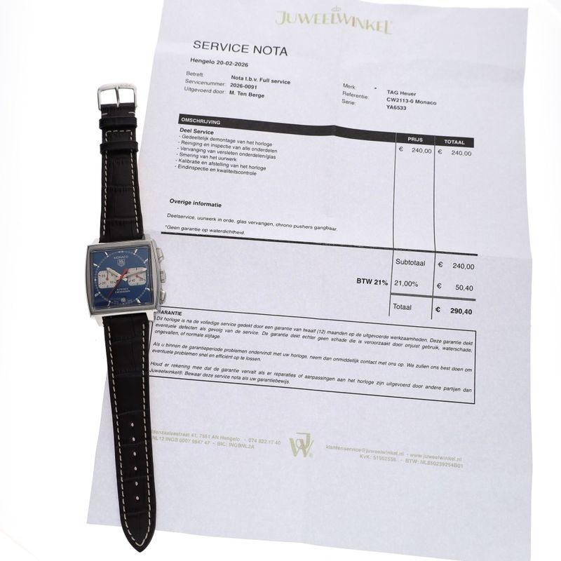 Image 19 of TAG Heuer Monaco Chronograph CW2113-0; Automatic Men's Watch