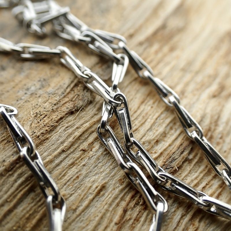 Image 9 of 18K white gold fantasy link chain | 52.5 cm