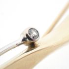 Image 3 of Two-tone gold brooch with zirconia