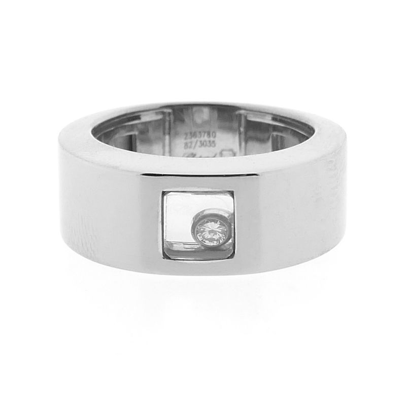 Image 4 of White gold Chopard Happy Diamonds ring; 0.05 ct.