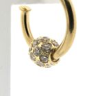 Image 3 of Gold stud earrings with zirconia beads; Ø 20.0 mm