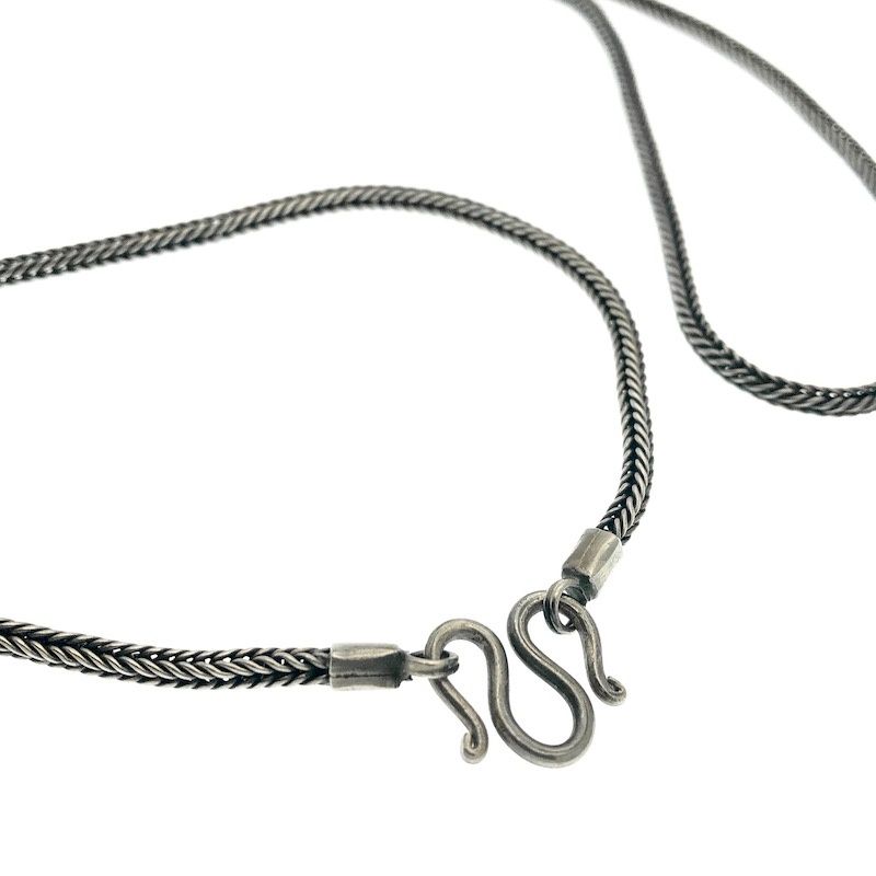 Image 1 of Silver long snake link necklace | 89 cm