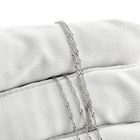 Image 5 of White gold thin twisted link necklace | 44 cm