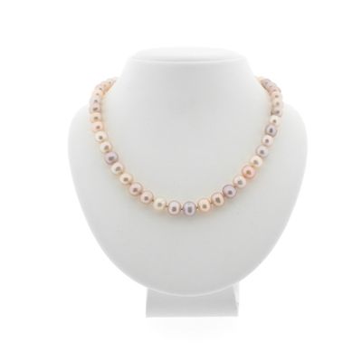 Image 1 of Champagne pearl necklace with rose gold clasp | 42.5 cm
