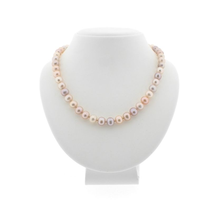 Image 1 of Champagne pearl necklace with rose gold clasp | 42.5 cm