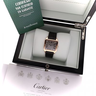 Afbeelding 2 van Cartier Santos Dumont 2650 W2006951; 18ct. Rosé Gouden Horloge