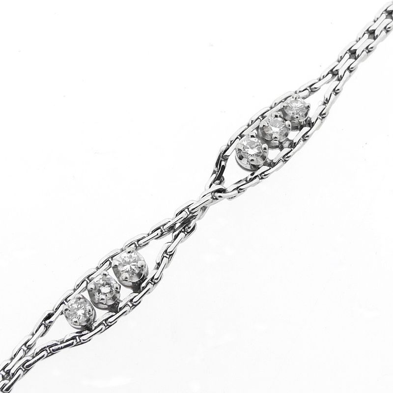 Image 7 of White gold fantasy link bracelet with 0.30 ct. diamonds | 17 cm