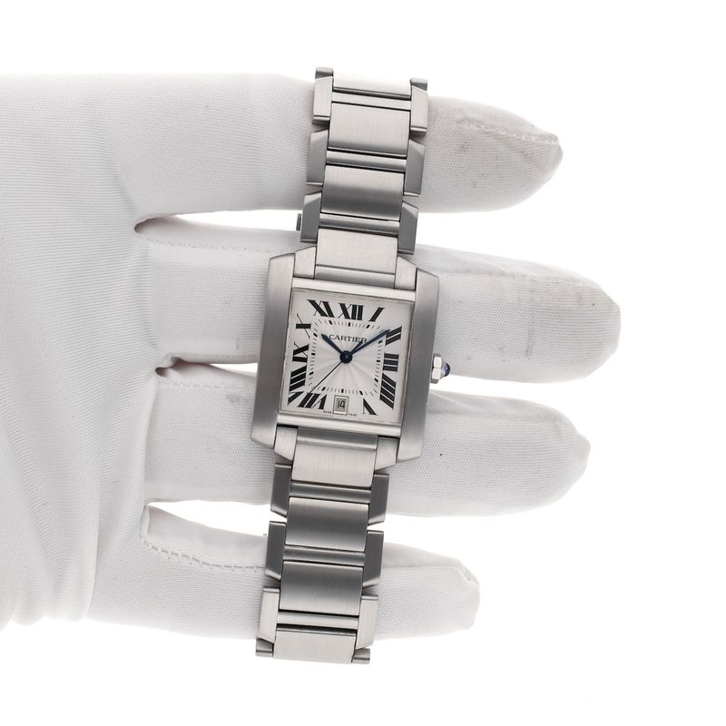 Image 7 of Cartier Tank Française 2302; Automatic unisex watch