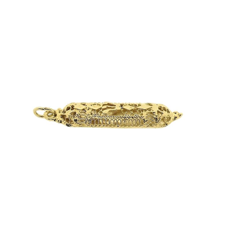 Image 4 of Vintage gold Mezuzah pendant