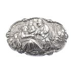 Image 1 of Silver brooch with scene