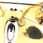 Image 8 of Two-tone gold brooch/pendant of a butterfly with enamel and diamond; 0.04 ct.
