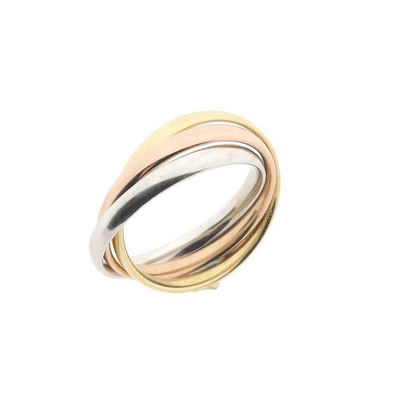Image 1 of Tricolor gold trinity ring