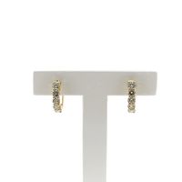 Gold stud earrings with diamonds; 1.00 ct.